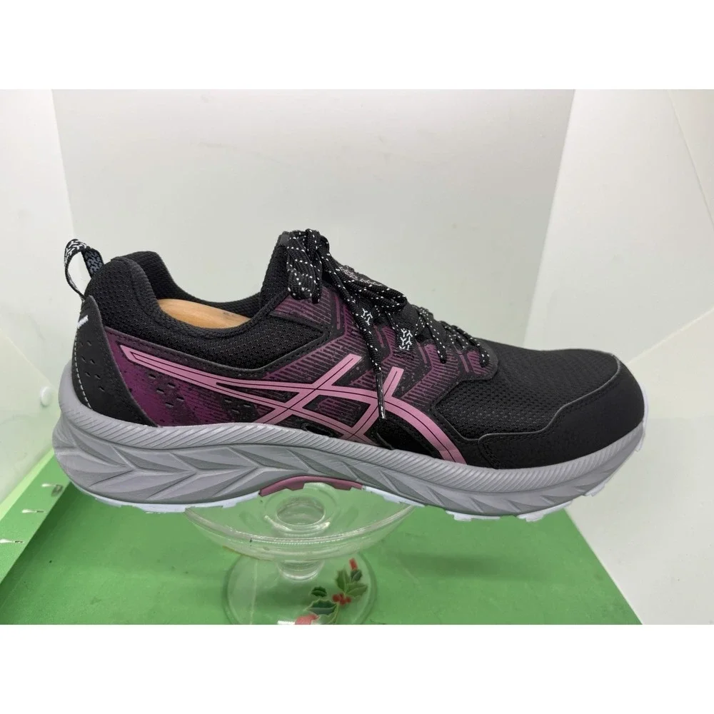 Asics Gel-Venture 9 Womens Size 12 Black Purple Trail Running Shoes 1012B313